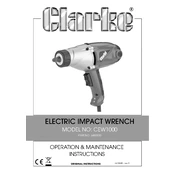 Clarke 6480300 CEW1000 Electric Impact Wrench manual cover