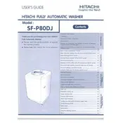 Hitachi SF-P80DJ Washing Machine manual cover