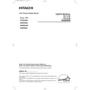 Hitachi 37PD5000 Television manual cover