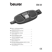 Beurer EM 39 Muscle Belt manual cover