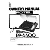 Rotel RP-6400 Turntable manual cover