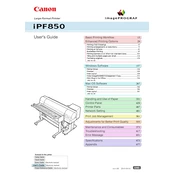 Canon imagePROGRAF iPF850 manual cover