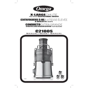 Omega C2100S High Speed Juicer Juicer manual cover