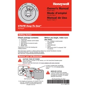 Honeywell CT87N Thermostat manual cover