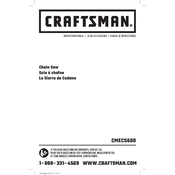 Craftsman CMECS600 Chainsaw manual cover