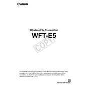 Canon WFT-E5 manual cover