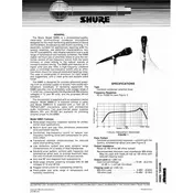 Shure SM85 Microphone manual cover