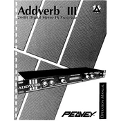 Peavey AddVerb III Processor manual cover