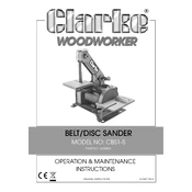 Clarke 6500403 CBS1-5 Belt Disc Sander manual cover