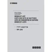 Yamaha PSR-E273 Keyboard manual cover