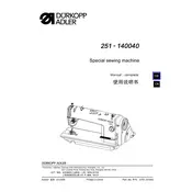 Dürkopp Adler 251-140040 Sewing Machine manual cover