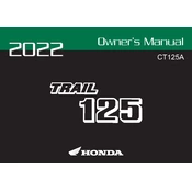 Honda Trail 125 CT125A 2022 Motorcycle manual cover