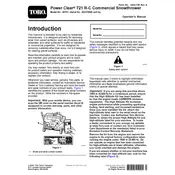 Toro Power Clear 721R-C 38751 Snow Thrower manual cover