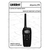 Uniden Atlantis 270 Radio manual cover