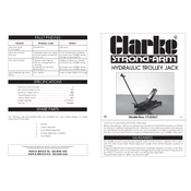 Clarke 7621025 CTJ2GLC Hydraulic Trolley Jack manual cover