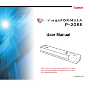 Canon imageFORMULA P-208II manual cover