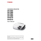 Canon LV-7380 manual cover