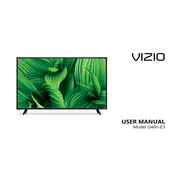 Vizio D40n-E3 TV manual cover