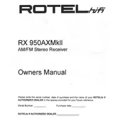 Rotel RX-950AX MKII Receiver manual cover