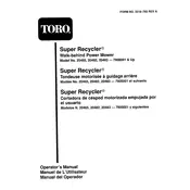 Toro Super Recycler 20465 Mower manual cover