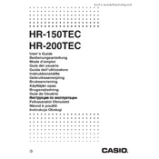 Casio HR-150TEC Calculator manual cover