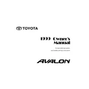 Toyota Avalon 1999 Sedan manual cover