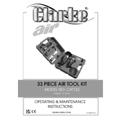 Clarke 3120147 CAT133 33 Piece Air Tool Kit manual cover