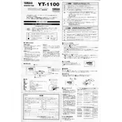 Yamaha YT-1100 Piano manual cover