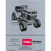 Toro Wheel Horse 2-14OE02 Tractor manual cover