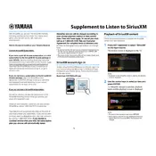 Yamaha SiriusXM App manual cover