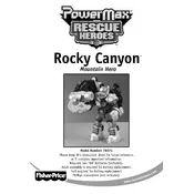 Fisher Price Mattel Rescue Heroes PowerMax Rocky Canyon Mountain Hero 78371 Toy manual cover