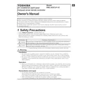 Toshiba RBC-ASCU11-E Remote Control manual cover