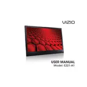 Vizio E221-A1 TV manual cover