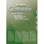 Yamaha Clavinova CLP-920 Piano manual cover