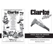 Clarke 3110815 CAT83 Angle Head Die Grinder manual cover