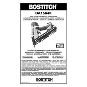 Bostitch DA1564K Nailer manual cover