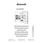 Brandt SA2252E Refrigerator manual cover