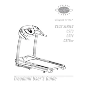 Horizon Fitness CST3 2005 Treadmill manual cover