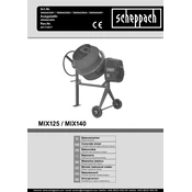 Scheppach MIX125 5908403901 Concrete Mixer manual cover