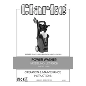 Clarke 7333521 JET9500B Power Washer manual cover