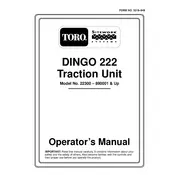 Toro Dingo 222 Sitework 22300 Tractor manual cover