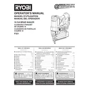 Ryobi P321 Nailer manual cover