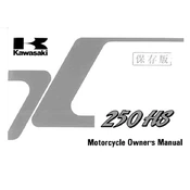 Kawasaki 250 HS Motorcycle manual cover