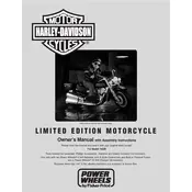 Power Wheels Mattel Limited Edition Harley 74298 Toy manual cover