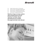 Brandt EFE8310K Dryer manual cover