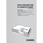 Casio XK-H2600 Projector manual cover