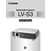 Canon LV-S3 manual cover