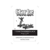 Clarke 7612610 CTJ100 1 Tonne Transmission Jack manual cover