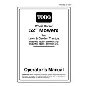 Toro Wheel Horse 52-inch 78285 Mower manual cover