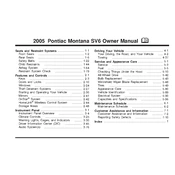 Pontiac Montana SV6 2005 manual cover